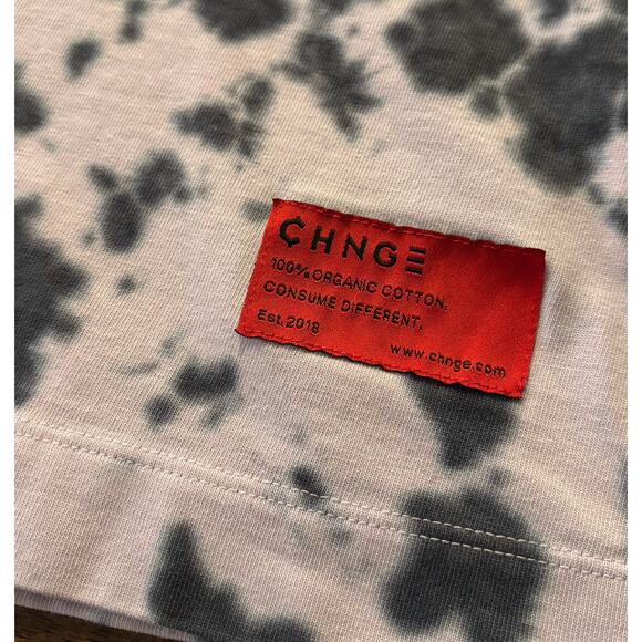 CHNGE Women's Medium T Shirt Cropped Organic Cotton Long Sleeve Crew Tie Dye - Picture 4 of 8